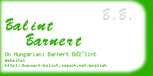 balint barnert business card